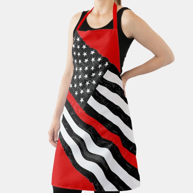Thin Red Line Grungy Apron (Insitu)