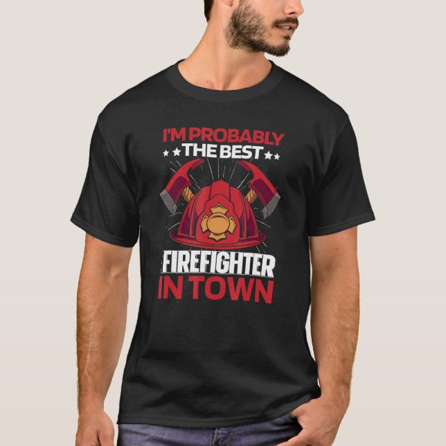 Thin Red Line Helmet  Department Fire Fireman Fire T-Shirt (Front)