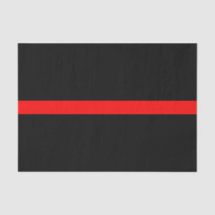 Thin Red Line Memorial Symbol on Tissue Paper