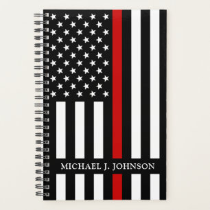 Thin Red Line Modern Personalised Firefighter Planner