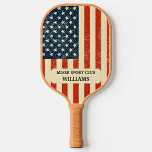 Thin Red Line Personalised Firefighter Monogram Pickleball Paddle