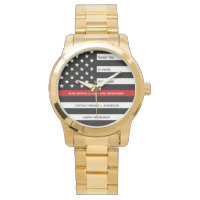 Thin Red Line Personalised Firefighter Retirement