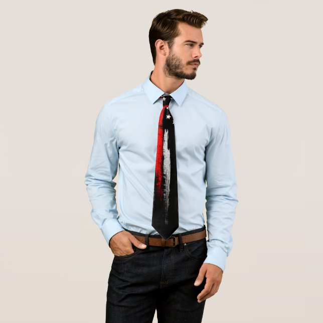 Thin Red Line Tie (In Situ)