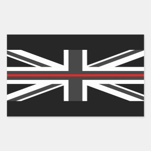 Thin Red Line UK Flag Rectangular Sticker