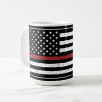 Thin Red Line USA Flag Firefighter Fire Department