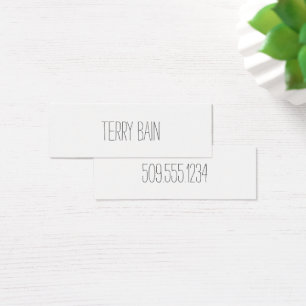 Thin Simple Minimal Centre Front and Back