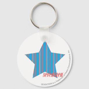 Thin Stripes Aqua 2 Key Ring