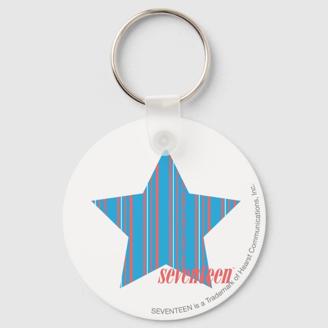 Thin Stripes Aqua 2 Key Ring (Front)