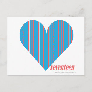 Thin Stripes Aqua 3 Postcard