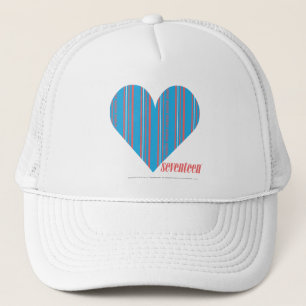 Thin Stripes Aqua 3 Trucker Hat