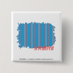 Thin Stripes Aqua 4 15 Cm Square Badge