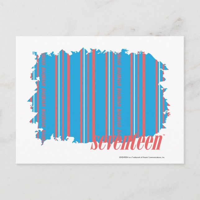 Thin Stripes Aqua 4 Postcard (Front)