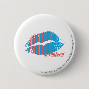 Thin Stripes Aqua 6 Cm Round Badge