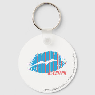 Thin Stripes Aqua Key Ring