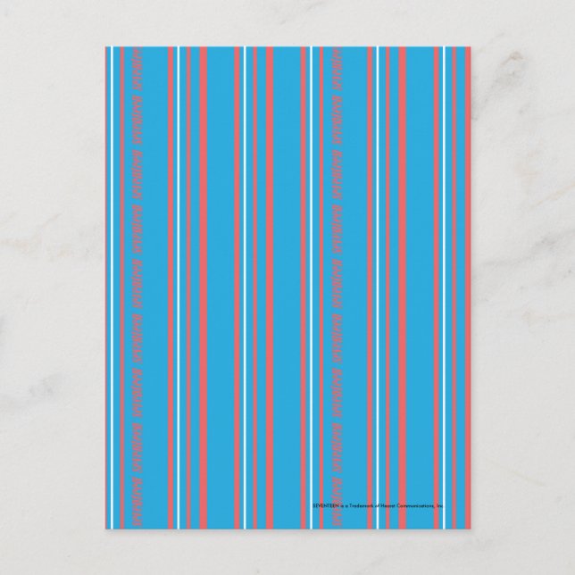 Thin Stripes Aqua Postcard (Front)