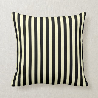 Thin Stripes - Black and Cream Cushion