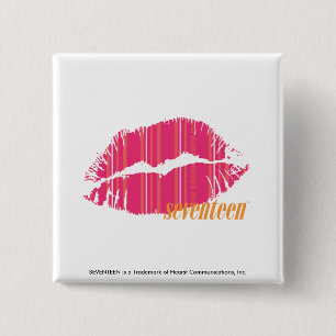 Thin Stripes Magenta 15 Cm Square Badge