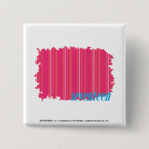 Thin Stripes Magenta 2 15 Cm Square Badge