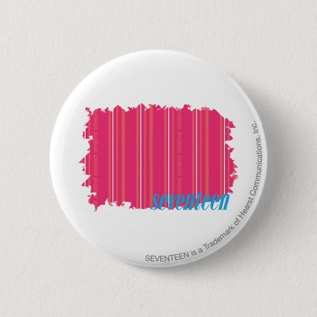 Thin Stripes Magenta 2 6 Cm Round Badge (Front)