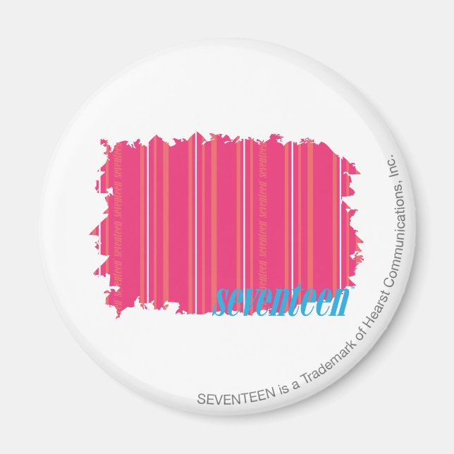 Thin Stripes Magenta 2 Magnet (Front)