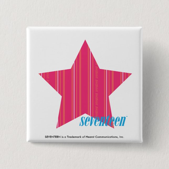 Thin Stripes Magenta 3 15 Cm Square Badge (Front)