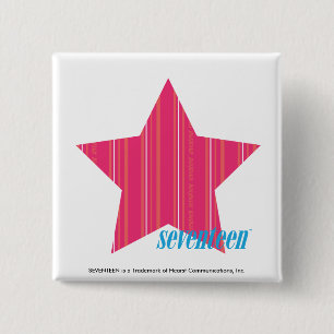 Thin Stripes Magenta 3 15 Cm Square Badge