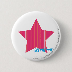 Thin Stripes Magenta 3 6 Cm Round Badge