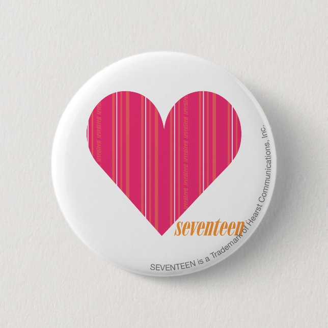 Thin Stripes Magenta 4 6 Cm Round Badge (Front)