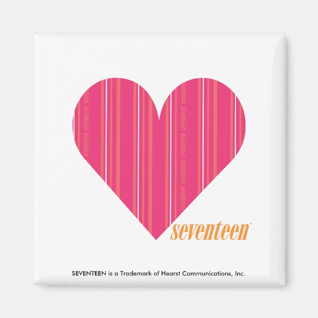 Thin Stripes Magenta 4 Magnet (Front)