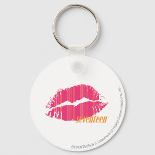 Thin Stripes Magenta Key Ring
