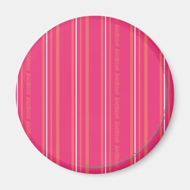 Thin Stripes Magenta Magnet (Front)