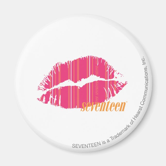 Thin Stripes Magenta Magnet (Front)