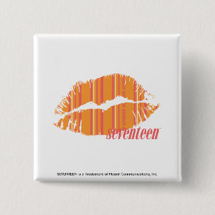 Thin Stripes Orange 15 Cm Square Badge