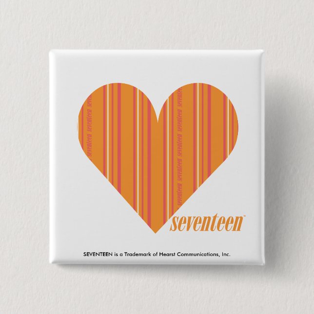 Thin Stripes Orange 3 15 Cm Square Badge (Front)