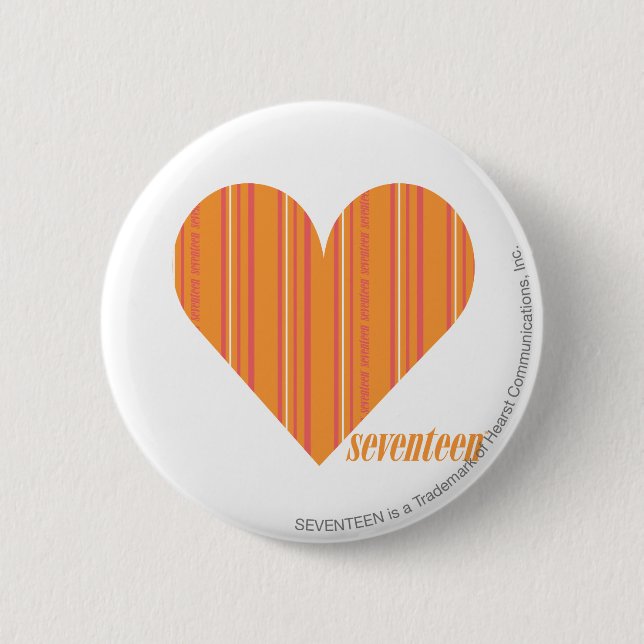 Thin Stripes Orange 3 6 Cm Round Badge (Front)