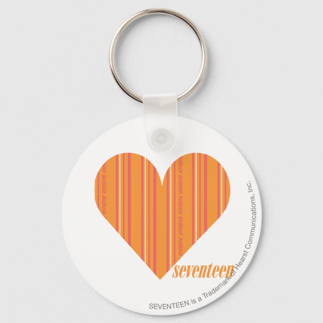 Thin Stripes Orange 3 Key Ring (Front)