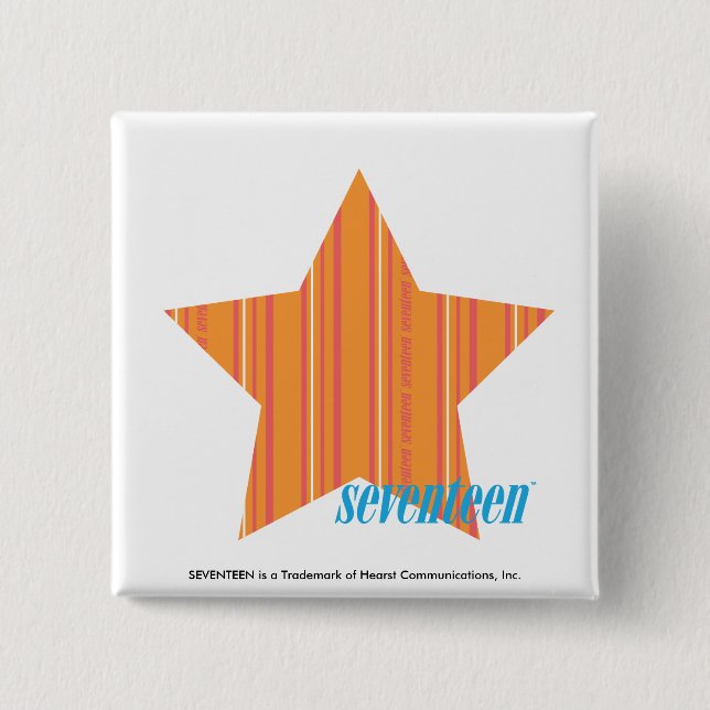 Thin Stripes Orange 4 15 Cm Square Badge (Front)