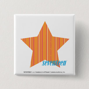 Thin Stripes Orange 4 15 Cm Square Badge