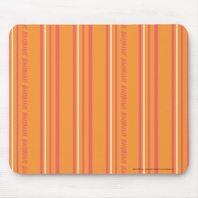 Thin Stripes Orange Mouse Pad (Front)