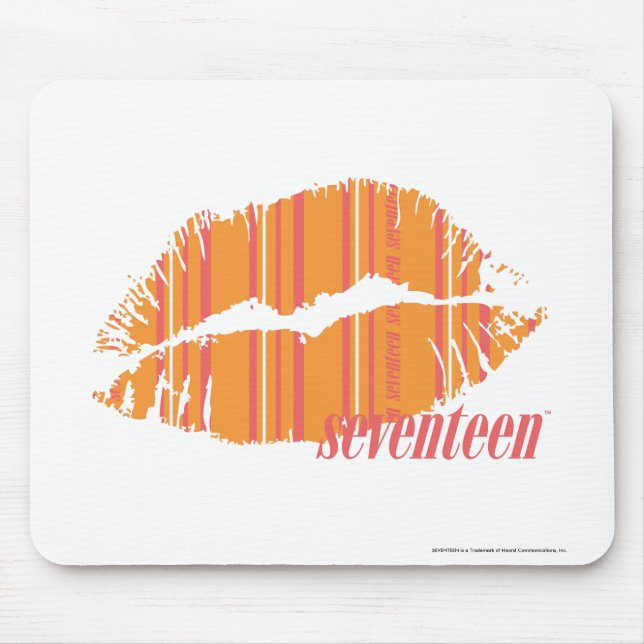 Thin Stripes Orange Mouse Pad (Front)