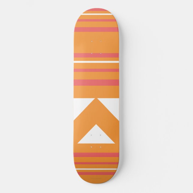 Thin Stripes  Orange Skateboard (Front)