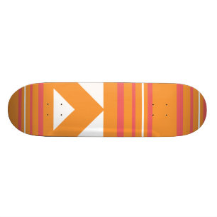 Thin Stripes  Orange Skateboard