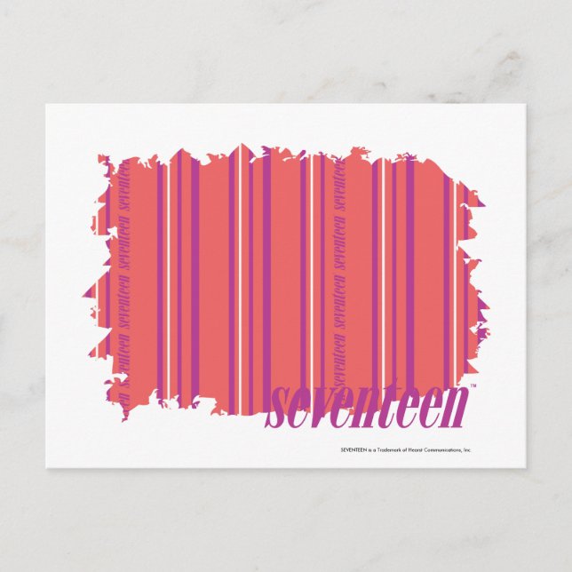 Thin Stripes Pink 2 Postcard (Front)