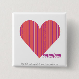 Thin Stripes Pink 3 15 Cm Square Badge