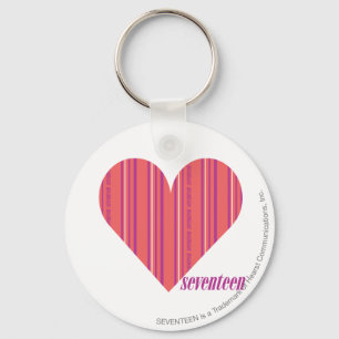 Thin Stripes Pink 3 Key Ring