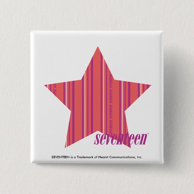 Thin Stripes Pink 4 15 Cm Square Badge (Front)