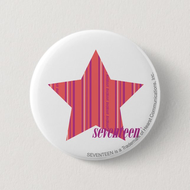 Thin Stripes Pink 4 6 Cm Round Badge (Front)
