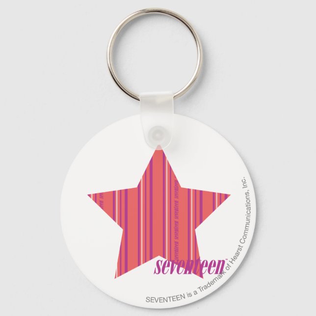Thin Stripes Pink 4 Key Ring (Front)