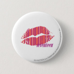 Thin Stripes Pink 6 Cm Round Badge
