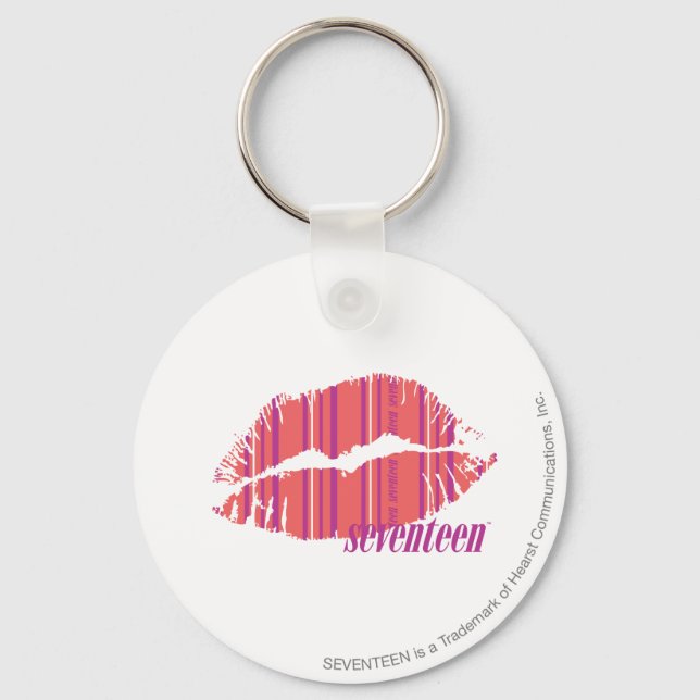 Thin Stripes Pink Key Ring (Front)